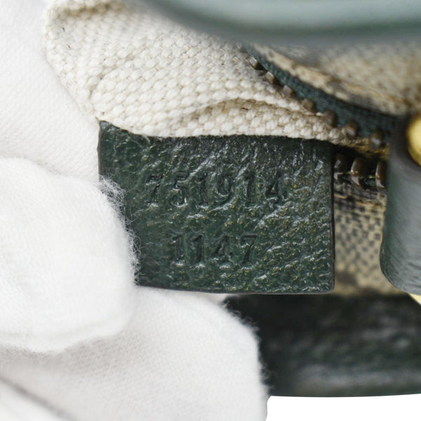 GUCCI Mini Quilted GG Supreme Canvas Crossbody Bag Green 751914