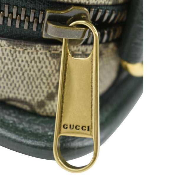 GUCCI Mini Quilted GG Supreme Canvas Crossbody Bag Green 751914