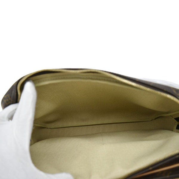 LOUIS VUITTON Reporter Monogram Canvas Shoulder Bag Brown