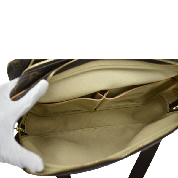 LOUIS VUITTON Reporter Monogram Canvas Shoulder Bag Brown