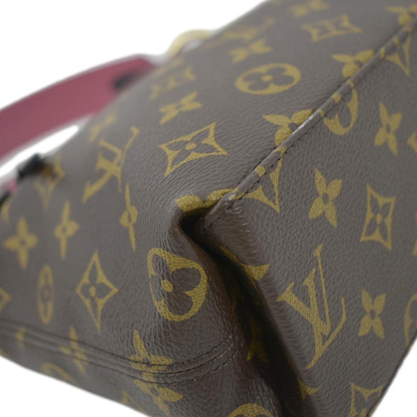 LOUIS VUITTON Tuileries Besace Leather Shoulder Bag Bruyere with lower view