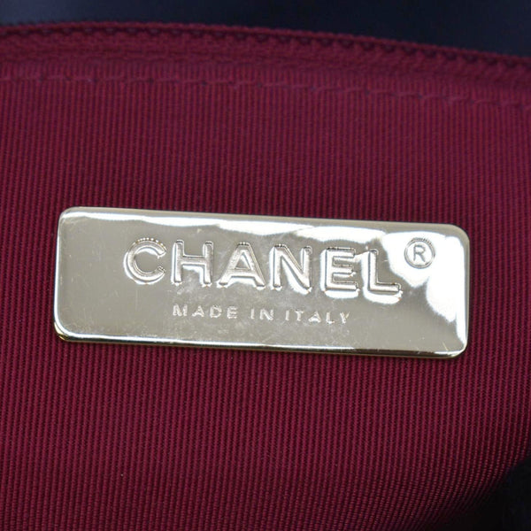 CHANEL Wavy Small Caviar Leather Hobo Shoulder Bag Peach