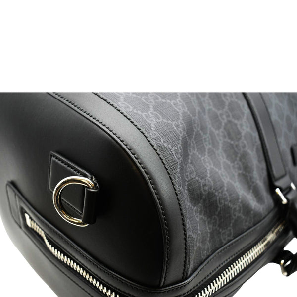 GUCCI Large Carry-On Soft GG Supreme Canvas Duffle Bag Black 478323