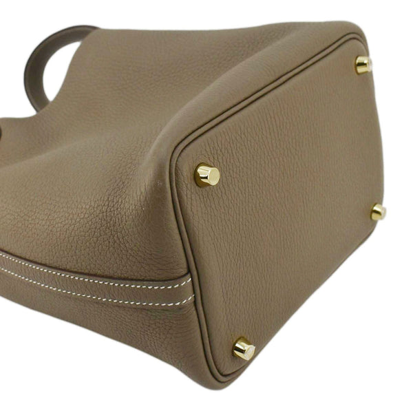 HERMES Picotin Lock 18 Taurillon Clemence Leather Hobo Bag Brown