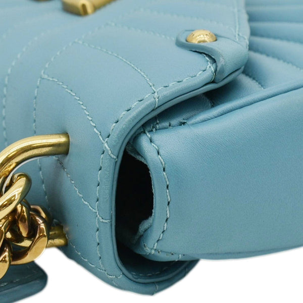 LOUIS VUITTON New Wave PM Leather Shoulder Bag Blue