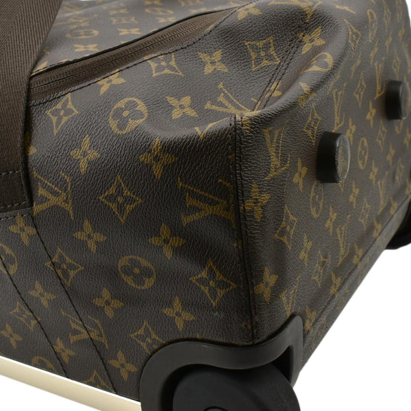 LOUIS VUITTON Horizon Soft 55 Monogram Canvas Rolling Duffle Bag Brown