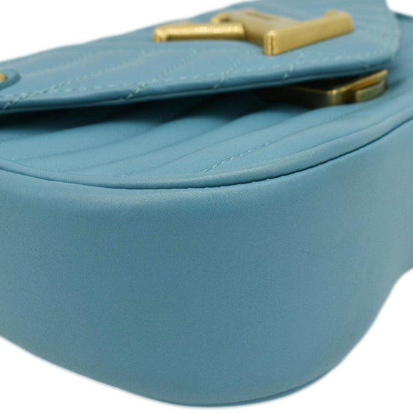 LOUIS VUITTON New Wave PM Leather Shoulder Bag Blue