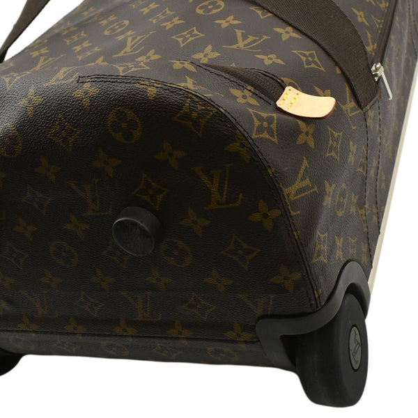 LOUIS VUITTON Horizon Soft 55 Monogram Canvas Rolling Duffle Bag Brown
