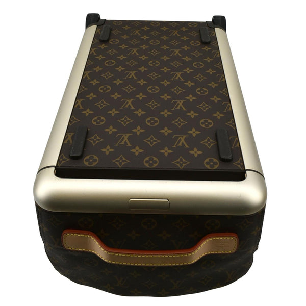 LOUIS VUITTON Horizon Soft 55 Monogram Canvas Rolling Duffle Bag Brown