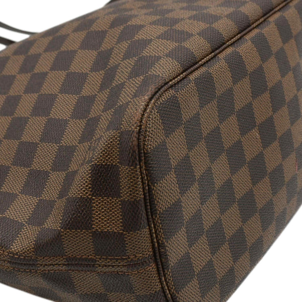 LOUIS VUITTON Neverfull MM Damier Ebene Shoulder Bag Brown