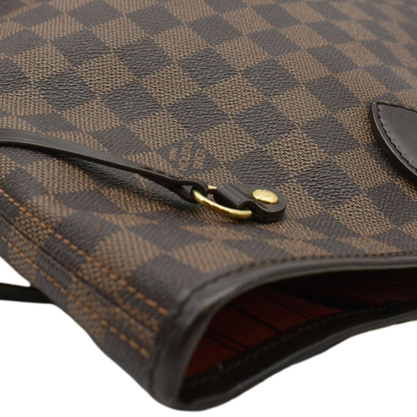 LOUIS VUITTON Neverfull MM Damier Ebene Shoulder Bag Brown