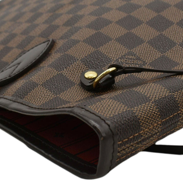 LOUIS VUITTON Neverfull MM Damier Ebene Shoulder Bag Brown