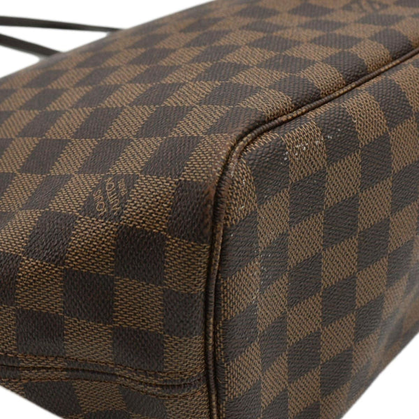 LOUIS VUITTON Neverfull MM Damier Ebene Shoulder Bag Brown