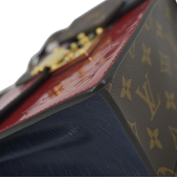 LOUIS VUITTON Spring Street Crossbody Bag red color with corner edge view