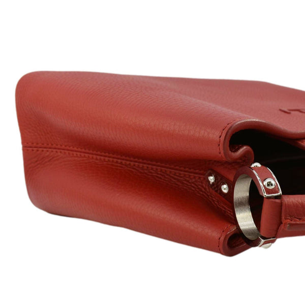 LOUIS VUITTON Capucines MM Taurillon Leather Satchel Bag Red