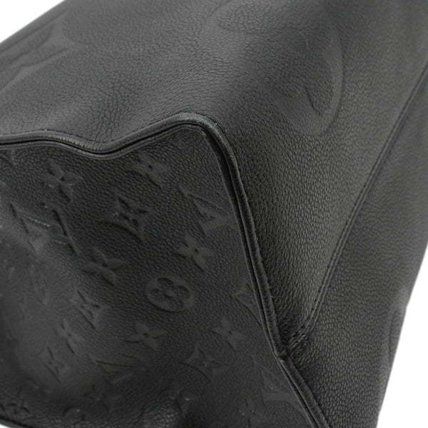 LOUIS VUITTON Onthego GM Monogram Empreinte Leather Tote Shoulder Bag Black