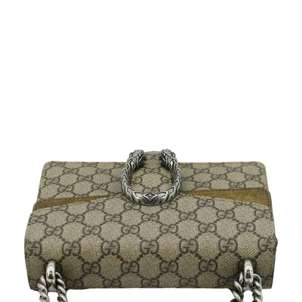 GUCCI Dionysus Mini GG Supreme Canvas Crossbody Bag Beige 421970