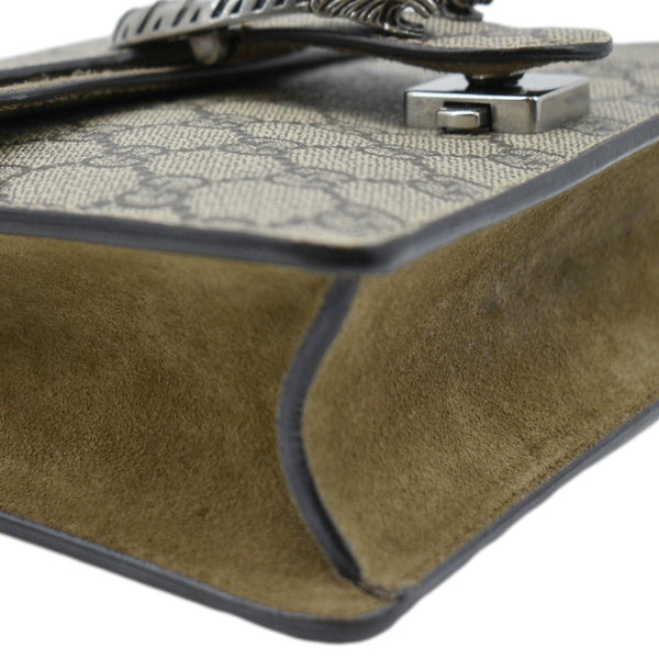 GUCCI Dionysus Mini GG Supreme Canvas Crossbody Bag Beige 421970