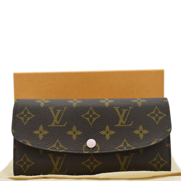 LOUIS VUITTON Emilie Monogram Canvas Wallet Rose Ballerine
