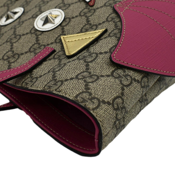 GUCCI Kids Bat Canvas Tote Bag Pink 525522