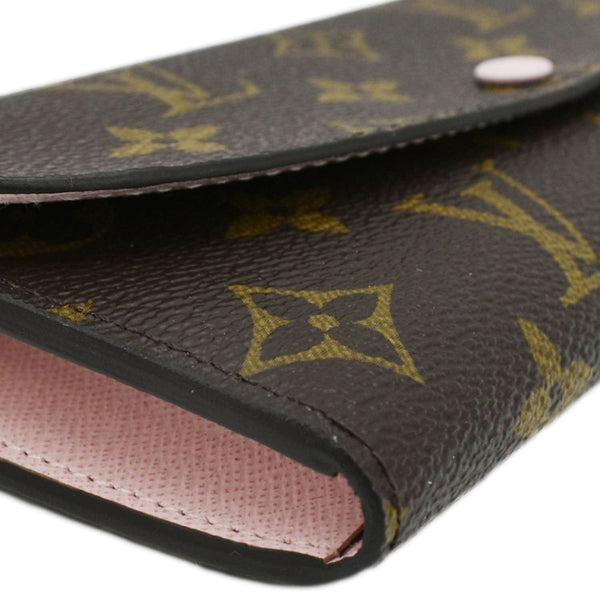 LOUIS VUITTON Emilie Monogram Canvas Wallet Rose Ballerine