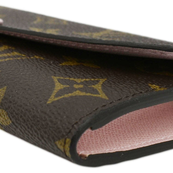 LOUIS VUITTON Emilie Monogram Canvas Wallet Rose Ballerine