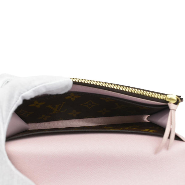 LOUIS VUITTON Emilie Monogram Canvas Wallet Rose Ballerine