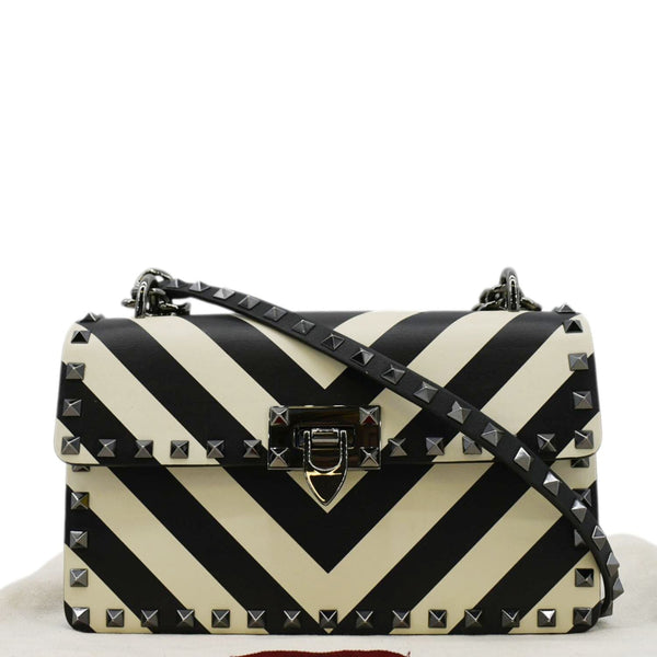 VALENTINO Garavani Rockstud Crossbody Bag Black front side