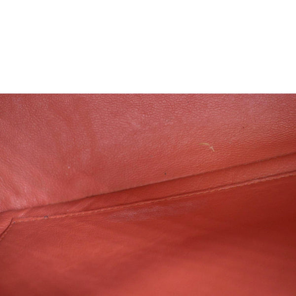 CHANEL Classic Maxi Single Flap Quilted Leather Shoulder Bag Red