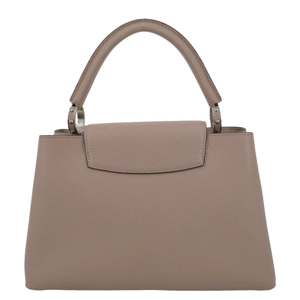 LOUIS VUITTON Capucines MM Shoulder Bag Leather Pink with back view