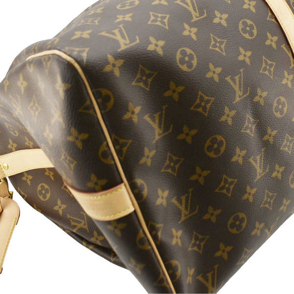 LOUIS VUITTON Keepall 55 Bandouliere Monogram Canvas Travel Bag Brown