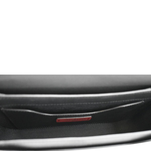 VALENTINO Garavani Rockstud V-Stripe Leather Crossbody Bag Black