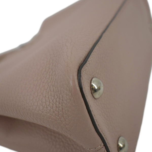 LOUIS VUITTON Capucines MM Shoulder Bag Leather Pink with back view