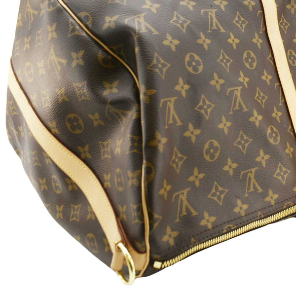 LOUIS VUITTON Keepall 55 Bandouliere Monogram Canvas Travel Bag Brown