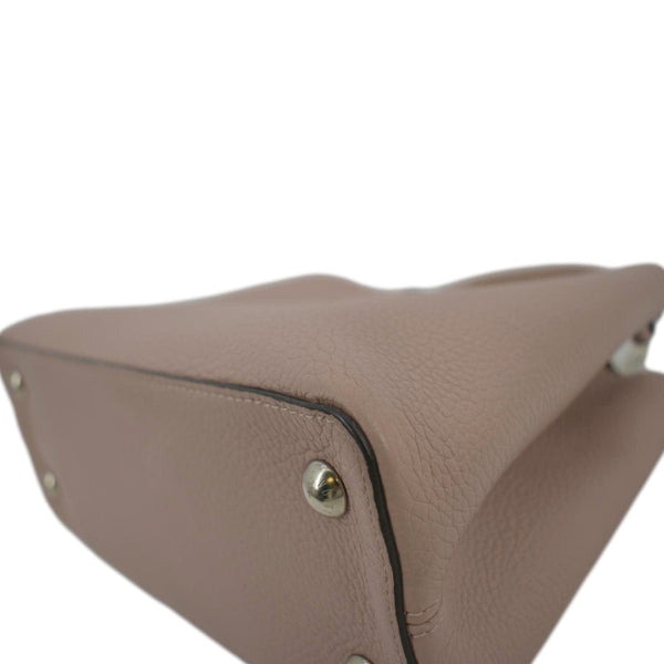 LOUIS VUITTON Capucines MM Shoulder Bag Leather Pink with lower left side view