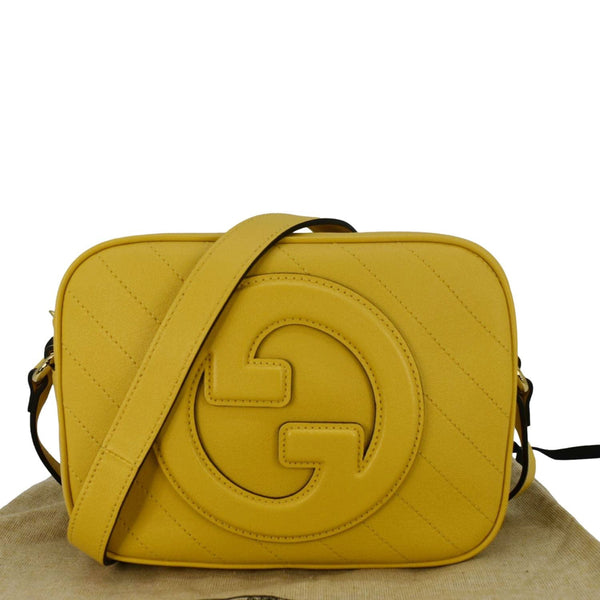 GUCCI Blondie Leather Camera Crossbody Bag Yellow 742360