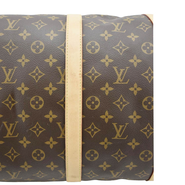 LOUIS VUITTON Keepall 55 Bandouliere Monogram Canvas Travel Bag Brown