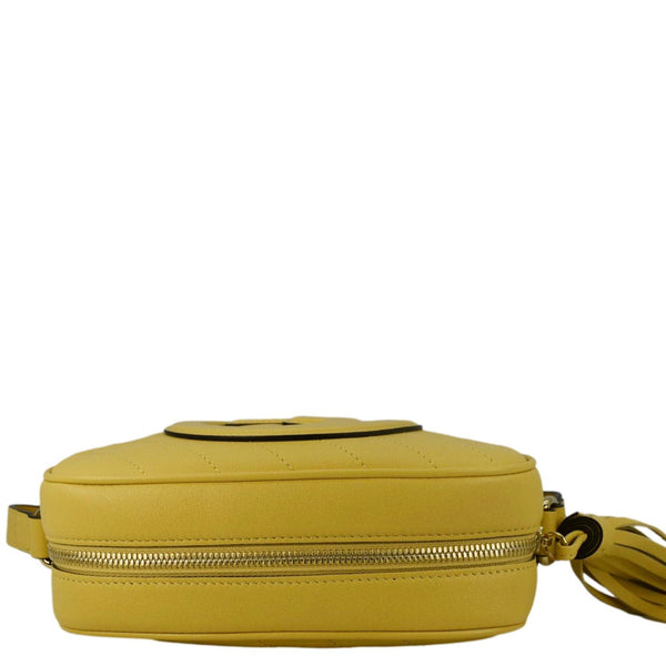 GUCCI Blondie Leather Camera Crossbody Bag Yellow 742360