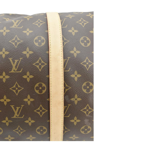 LOUIS VUITTON Keepall 55 Bandouliere Monogram Canvas Travel Bag Brown