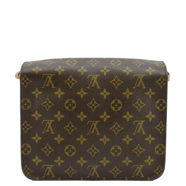LOUIS VUITTON Cartouchiere MM Monogram Canvas Crossbody Bag Brown