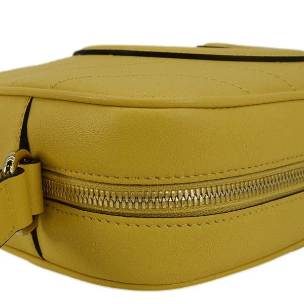 GUCCI Blondie Leather Camera Crossbody Bag Yellow 742360