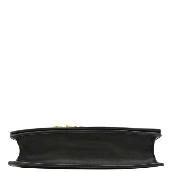 CHRISTIAN DIOR J'Adior Medium Leather Flap Chain Shoulder Bag Black