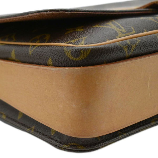 LOUIS VUITTON Cartouchiere MM Monogram Canvas Crossbody Bag Brown