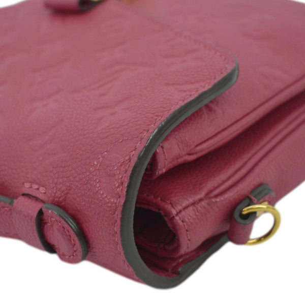 LOUIS VUITTON Metis Pochette Empreinte Leather Crossbody Bag Pink