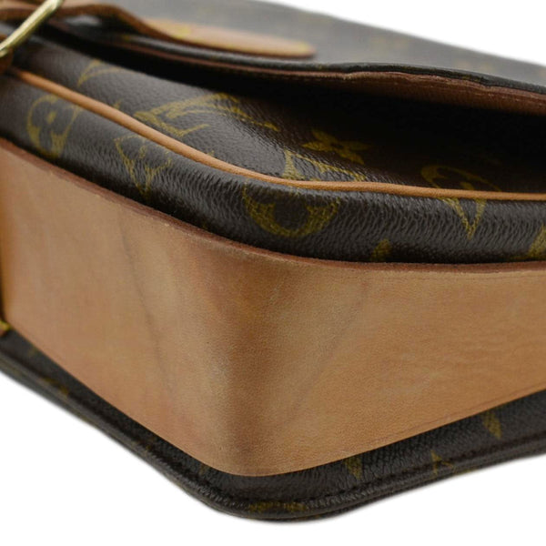LOUIS VUITTON Cartouchiere MM Monogram Canvas Crossbody Bag Brown