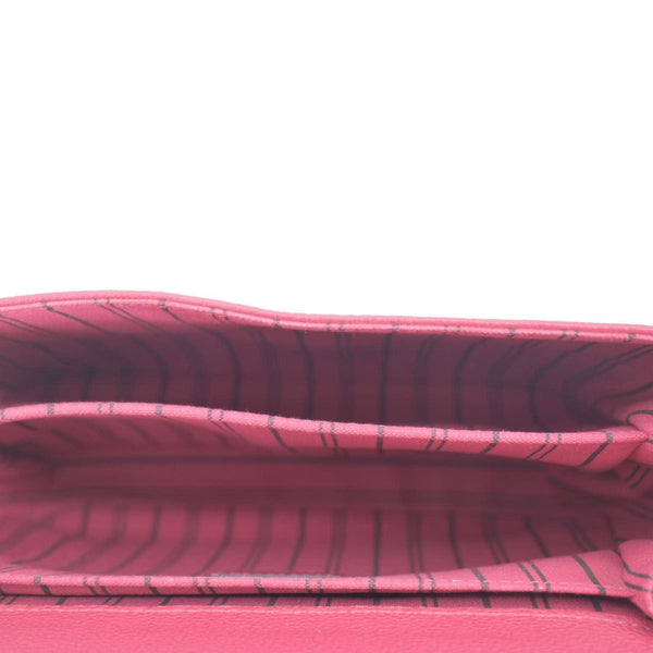 LOUIS VUITTON Metis Pochette Empreinte Leather Crossbody Bag Pink