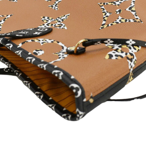 LOUIS VUITTON Neverfull MM Monogram Jungle Shoulder Bag Orange