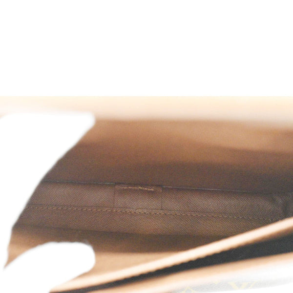 LOUIS VUITTON Cartouchiere MM Monogram Canvas Crossbody Bag Brown