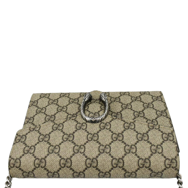 GUCCI Dionysus Small GG Supreme Canvas Crossbody Bag Beige 401231