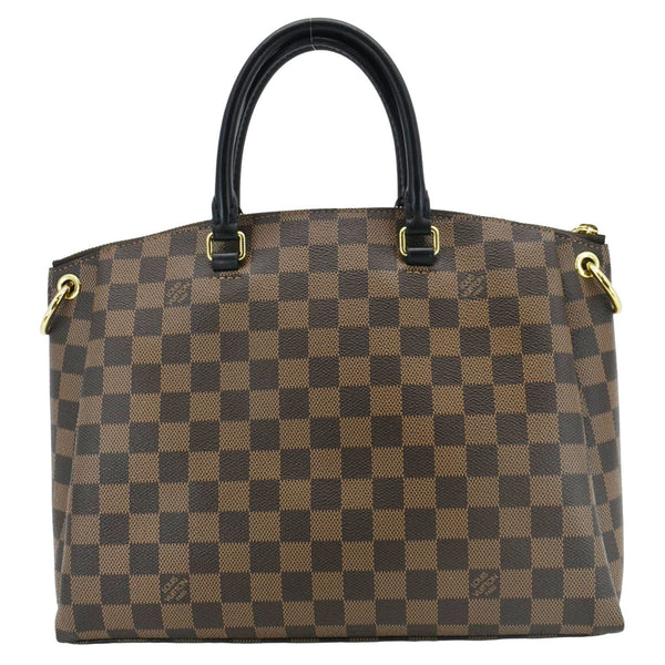 LOUIS VUITTON Odeon MM Damier Ebene Tote Bag Black